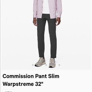 LNWOT - Men’s Lululemon Commission Pant Slim 32”